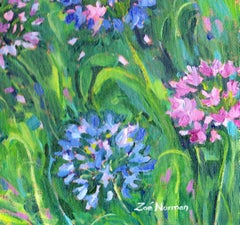 Allium Flowers, Painting, Oil on Other