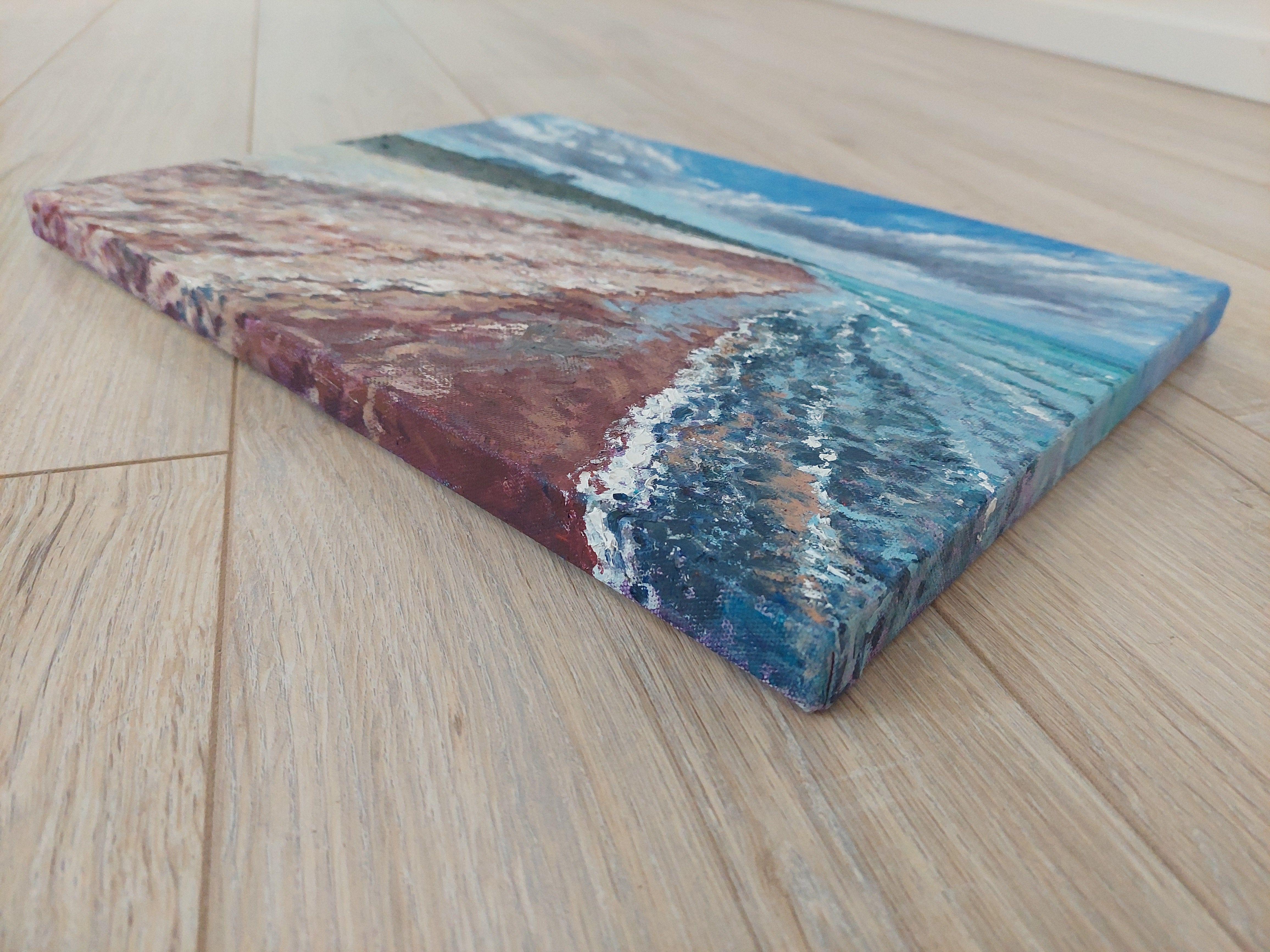 Banburgh Beach, Gemälde, Öl auf Leinwand im Angebot 1