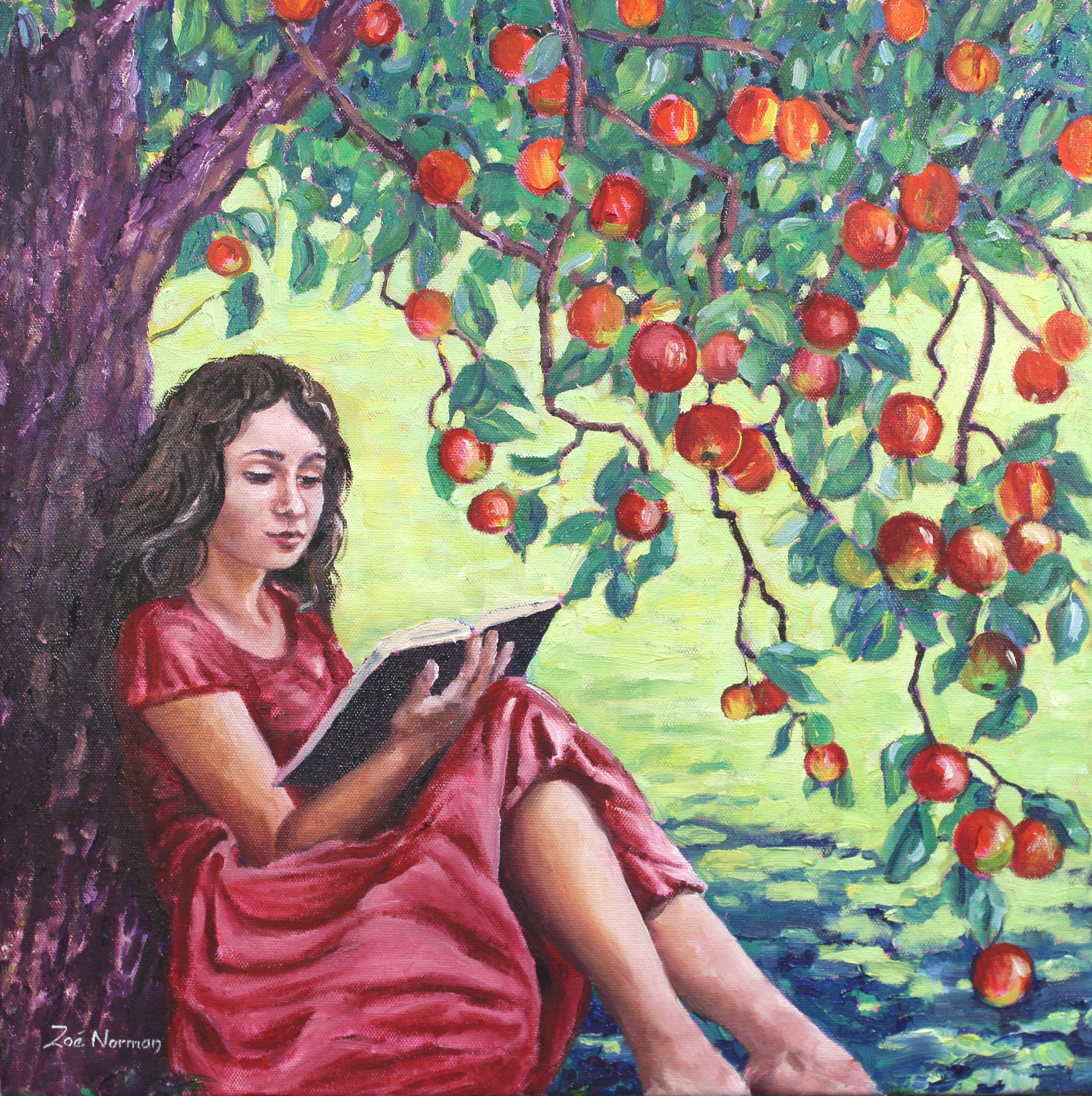 Zider mit Rosie, Gemälde, Öl auf Leinwand – Painting von Zoe Elizabeth Norman