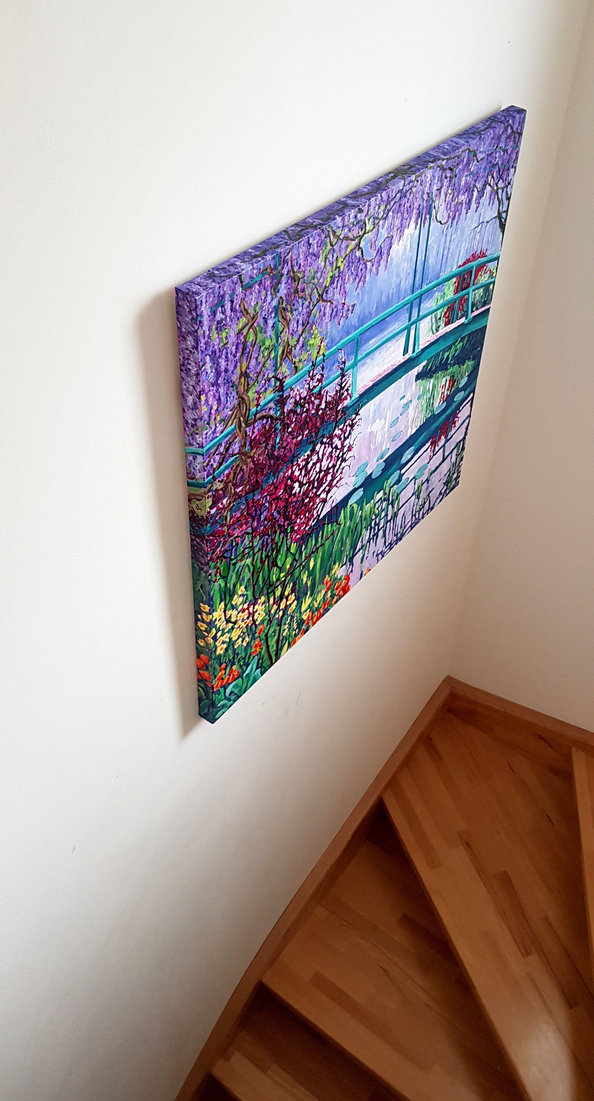 Die Brücke von Claude Monet, Gemälde, Öl auf Leinwand im Angebot 1