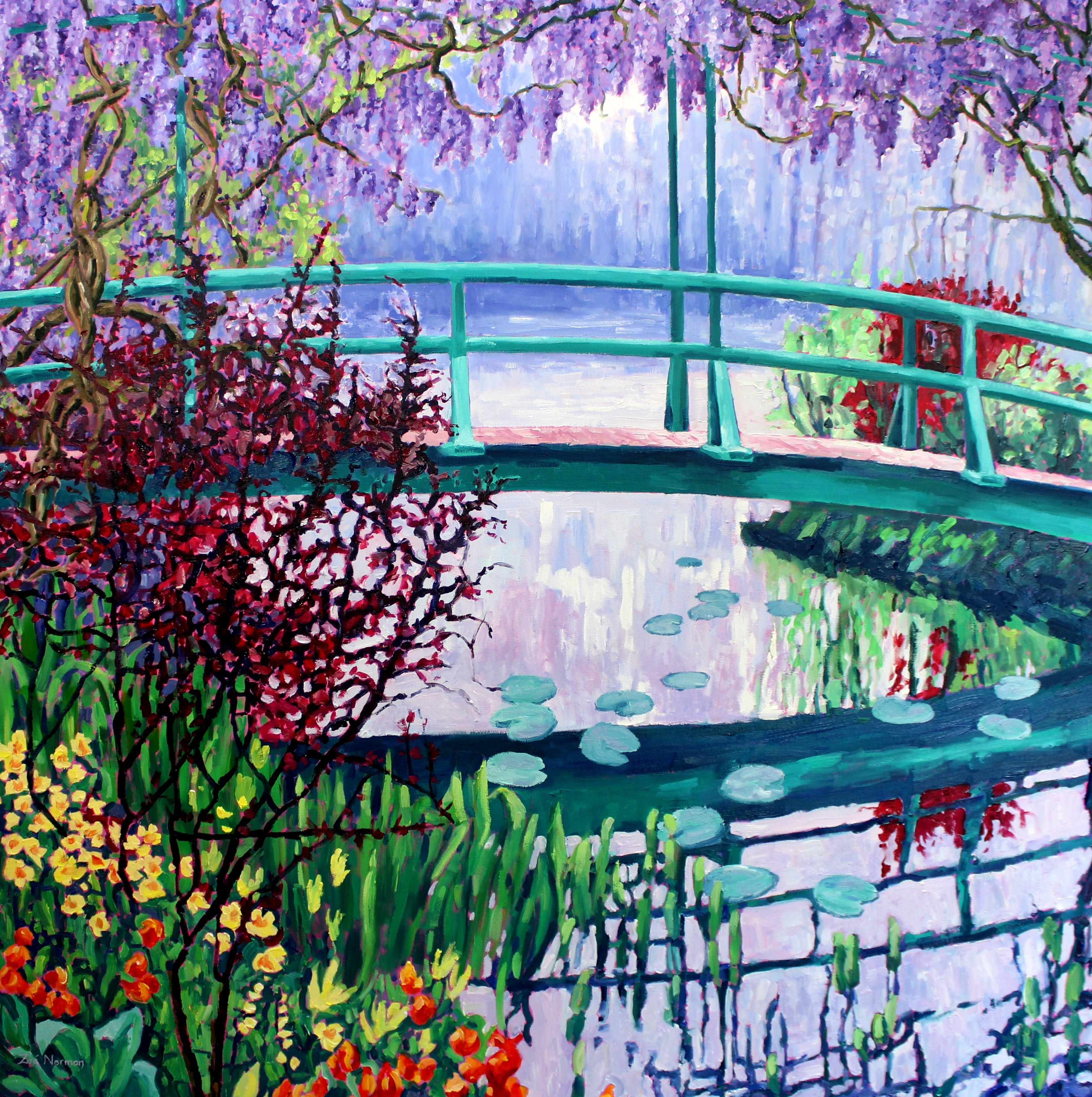 Die Brücke von Claude Monet, Gemälde, Öl auf Leinwand