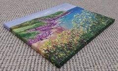 Coastal Wildflowers, Painting, Oil on Canvas