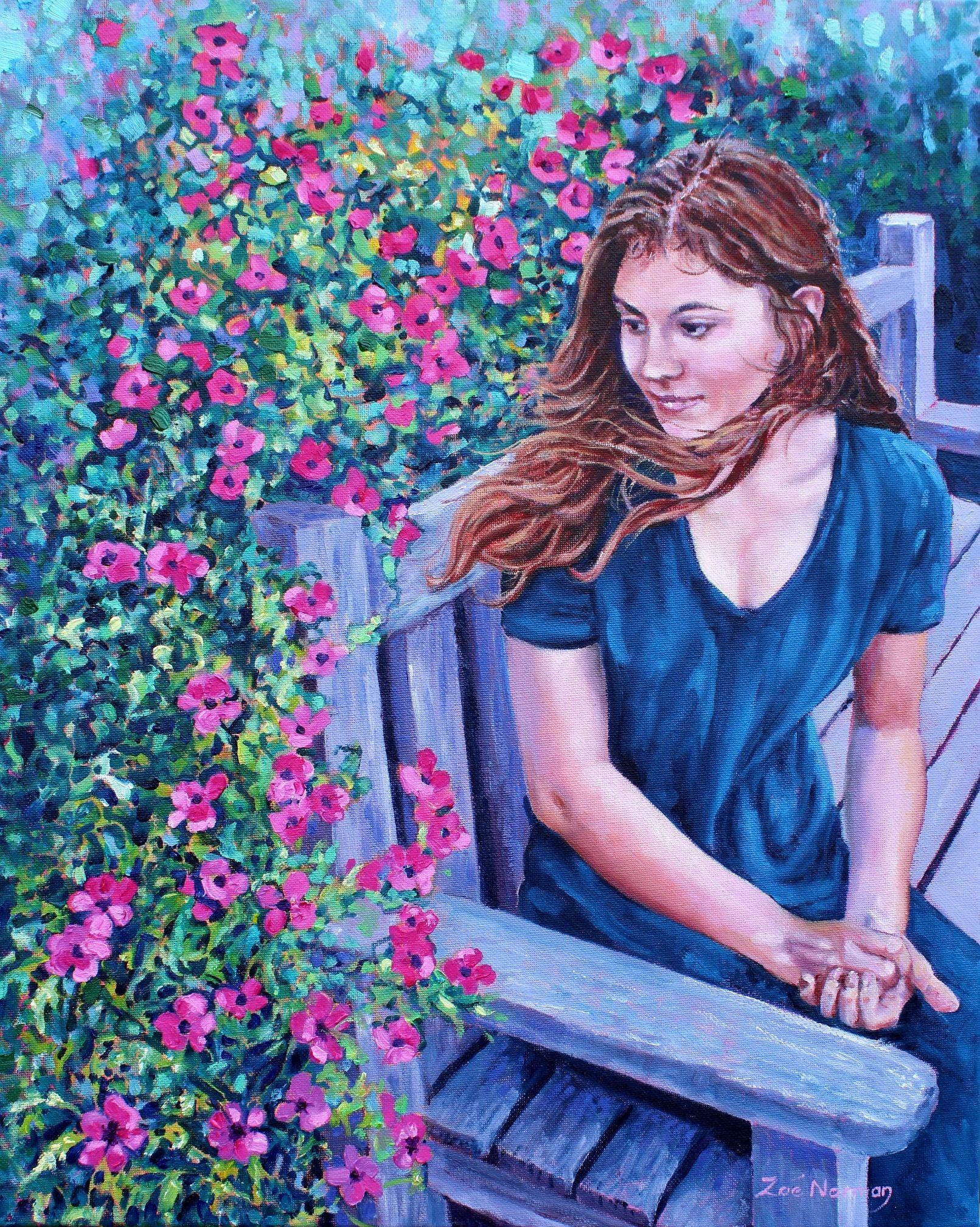 Grace, Pittura, Olio su tela - Painting di Zoe Elizabeth Norman