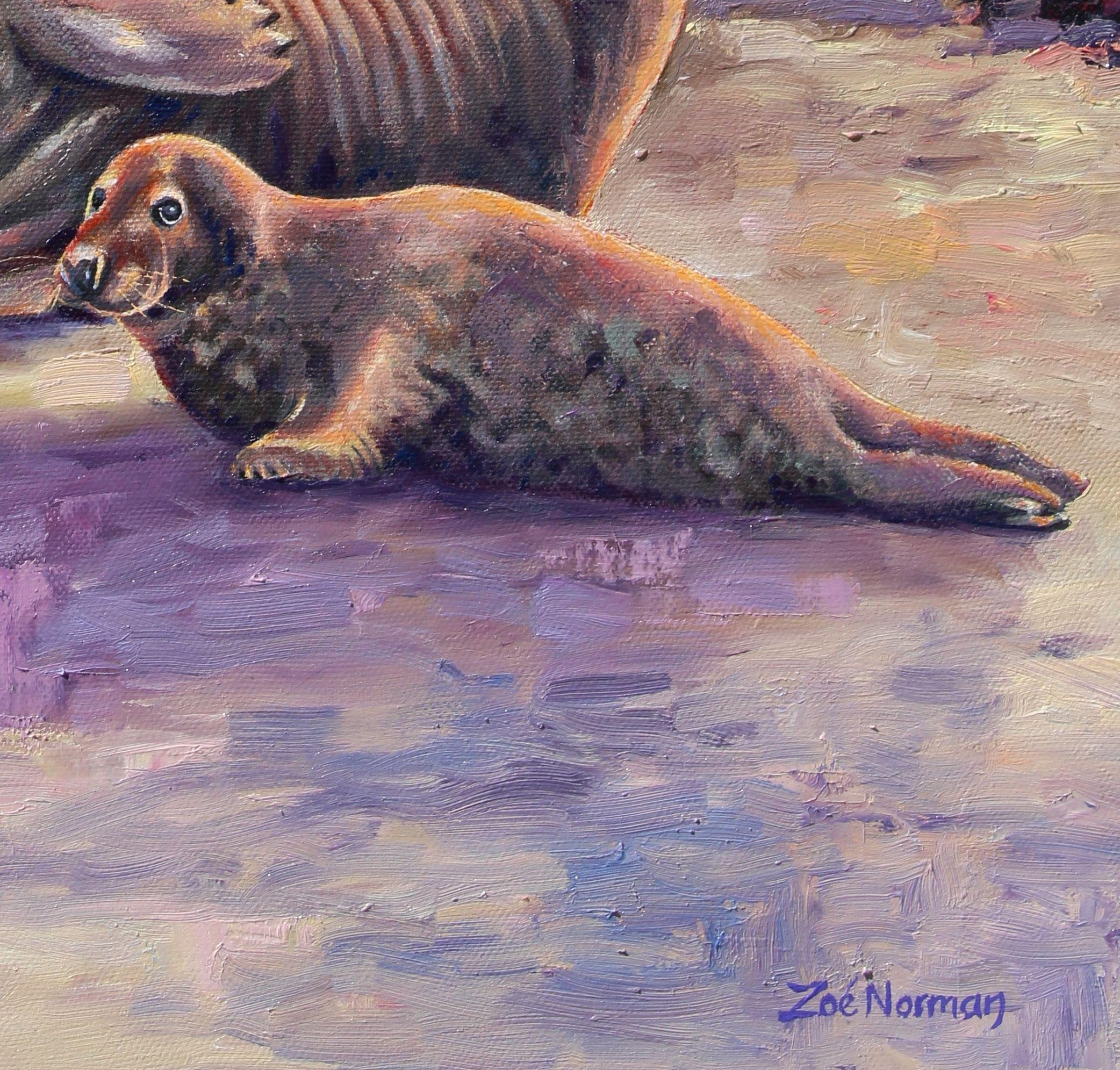 seal painting on canvas