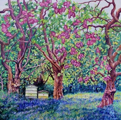 Lilac Trees, Painting, Oil on Canvas