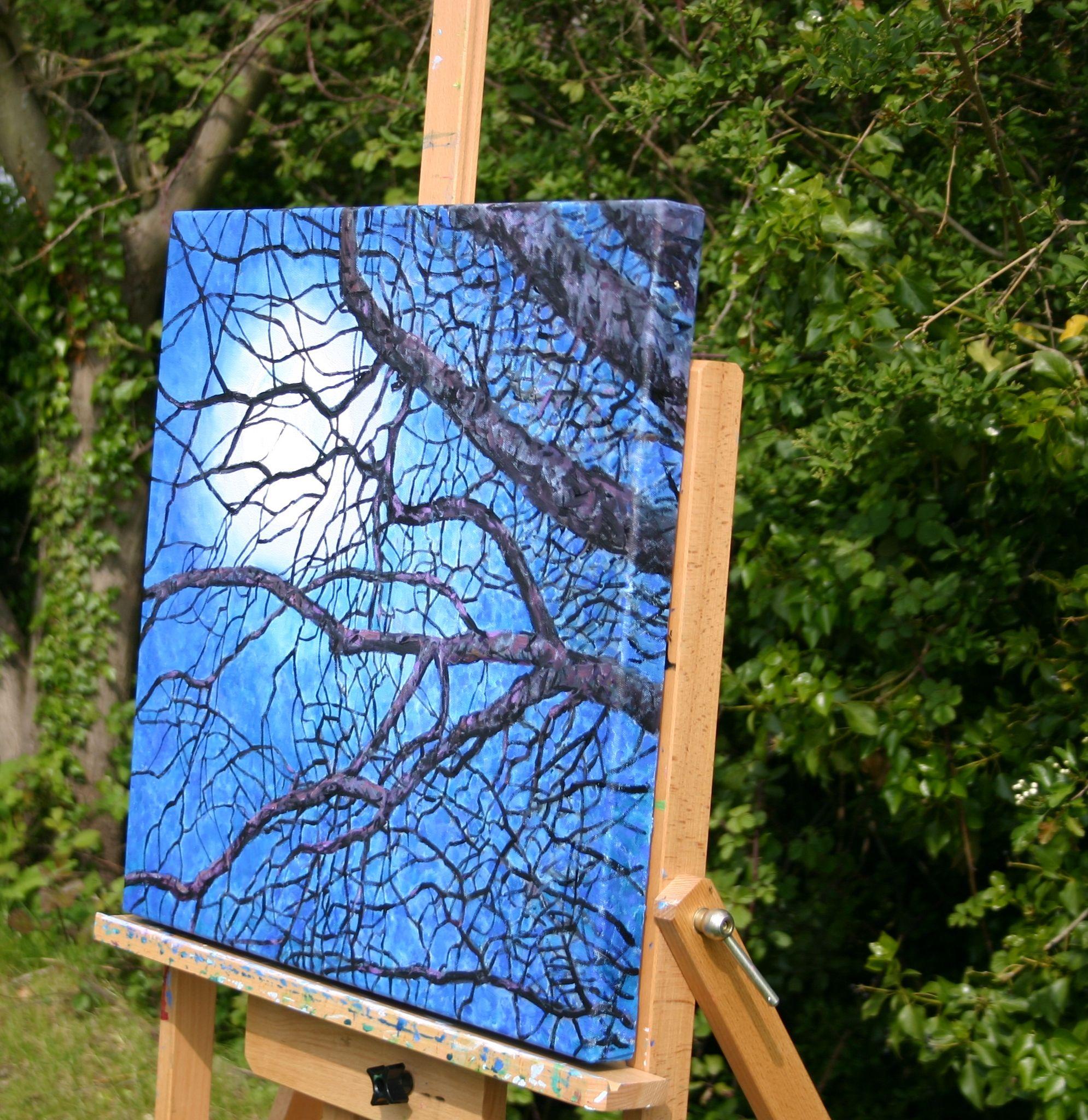 Sonata Claro de Luna, Pintura, Óleo sobre lienzo - Painting Impresionista de Zoe Elizabeth Norman