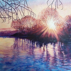 Morning on the Norfolk Broads, Painting, Oil on Canvas