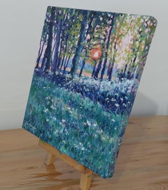 Peinture de soirée d'été, huile sur toile