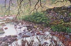 Welsh River, Painting, Oil on Canvas