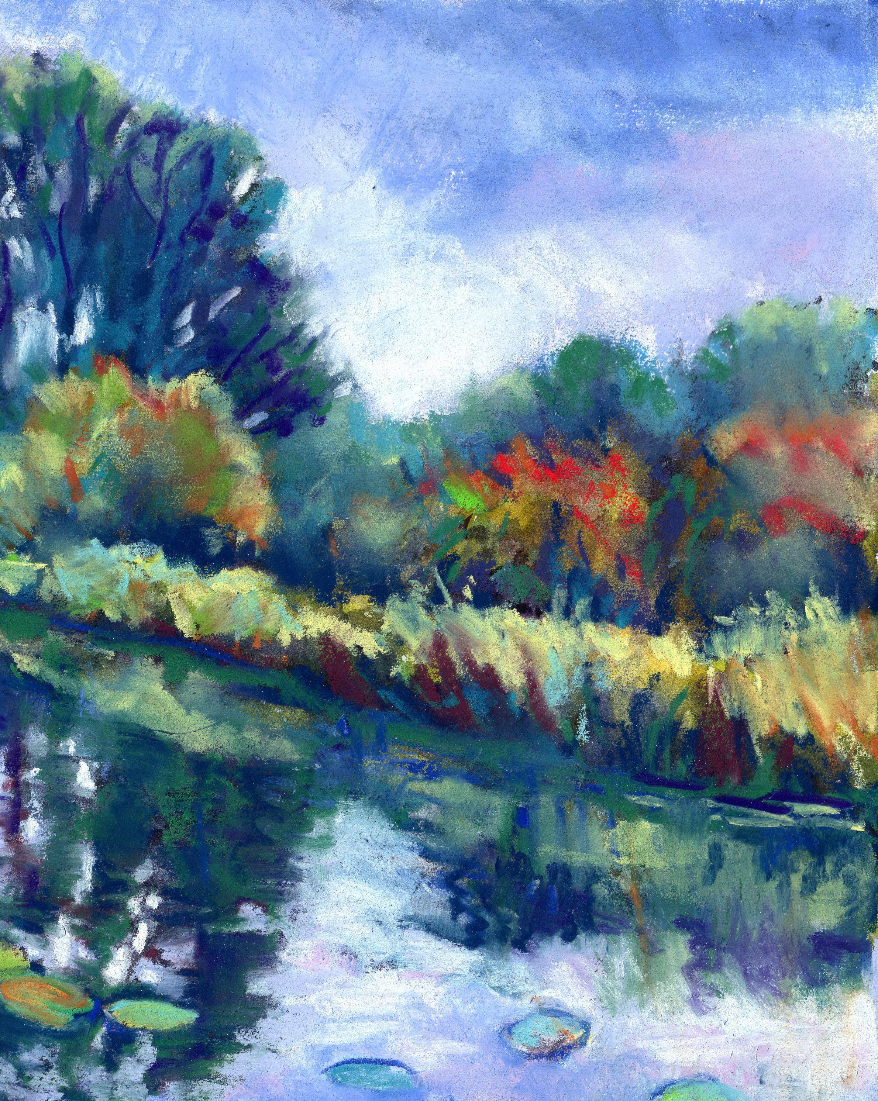 Wicken Fen, Painting, Pastels on Paper For Sale 2
