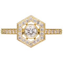 Zoe & Morgan Aretha 18k Yellow Gold Diamond Engagement Ring 