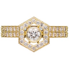 Zoe & Morgan Aretha and Vanita 18k Yellow Gold Diamond Wedding Ring Set