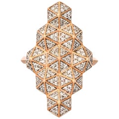 Zoe & Morgan Fifth Dimension Rose Gold Diamond Cocktail Ring 