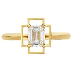 Zoe & Morgan Holos 18 Karat Yellow Gold Diamond Engagement Ring