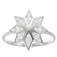 Zoe & Morgan Lakshmi Flower White Gold Diamond Ring