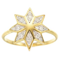 Zoe & Morgan Lakshmi Flower Yellow Gold Diamond Ring