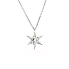 Zoe & Morgan White Gold Diamond Anahata Star Necklace