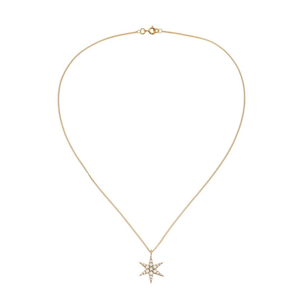 The six-pointed star has a wealth of deep spiritual meaning in many cultures. Our version weaves together divine energy with the unparalleled beauty of diamonds.

9k yellow gold set with 19 diamonds.

Chain lenght: 40/45cm
Anahata pendant length: