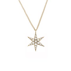 Zoe & Morgan Yellow Gold Diamond Anahata Star Necklace
