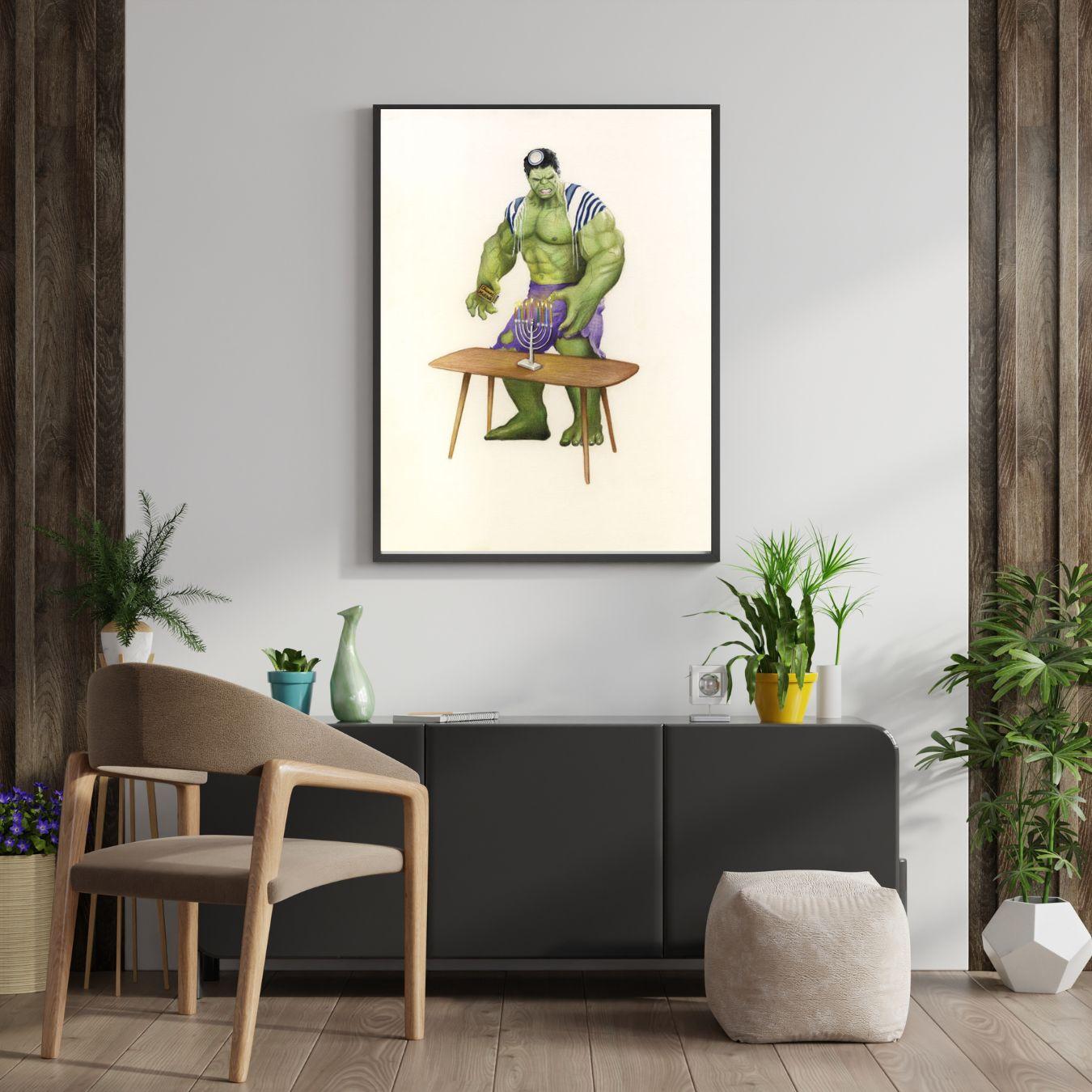 Jüdischer Hulk

Fine Art Druck auf Hahnemuhle Photorag 308 gsm Papier

Größe: 11,7 x 16,5 Zoll

Signiert, nummeriert und mit Prägung des Künstlers

Auflage von 75