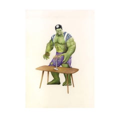 Jewish Hulk, Fine Art Print, Pop Art, Superhero, Jewish Art, Hanukkah, Menorah