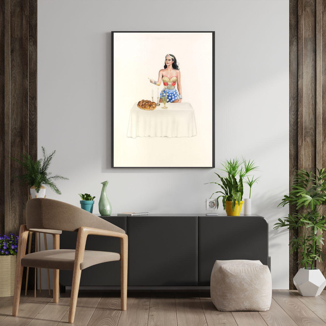 Jüdische Wunderfrau (Pop-Art), Print, von Zoe Moss