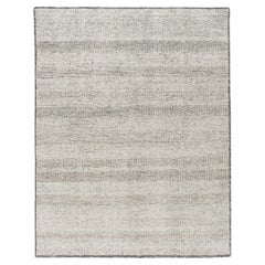 Zoe Rose Grass Modern Wool Black Ivory Hand Woven Rug 12' X 15'