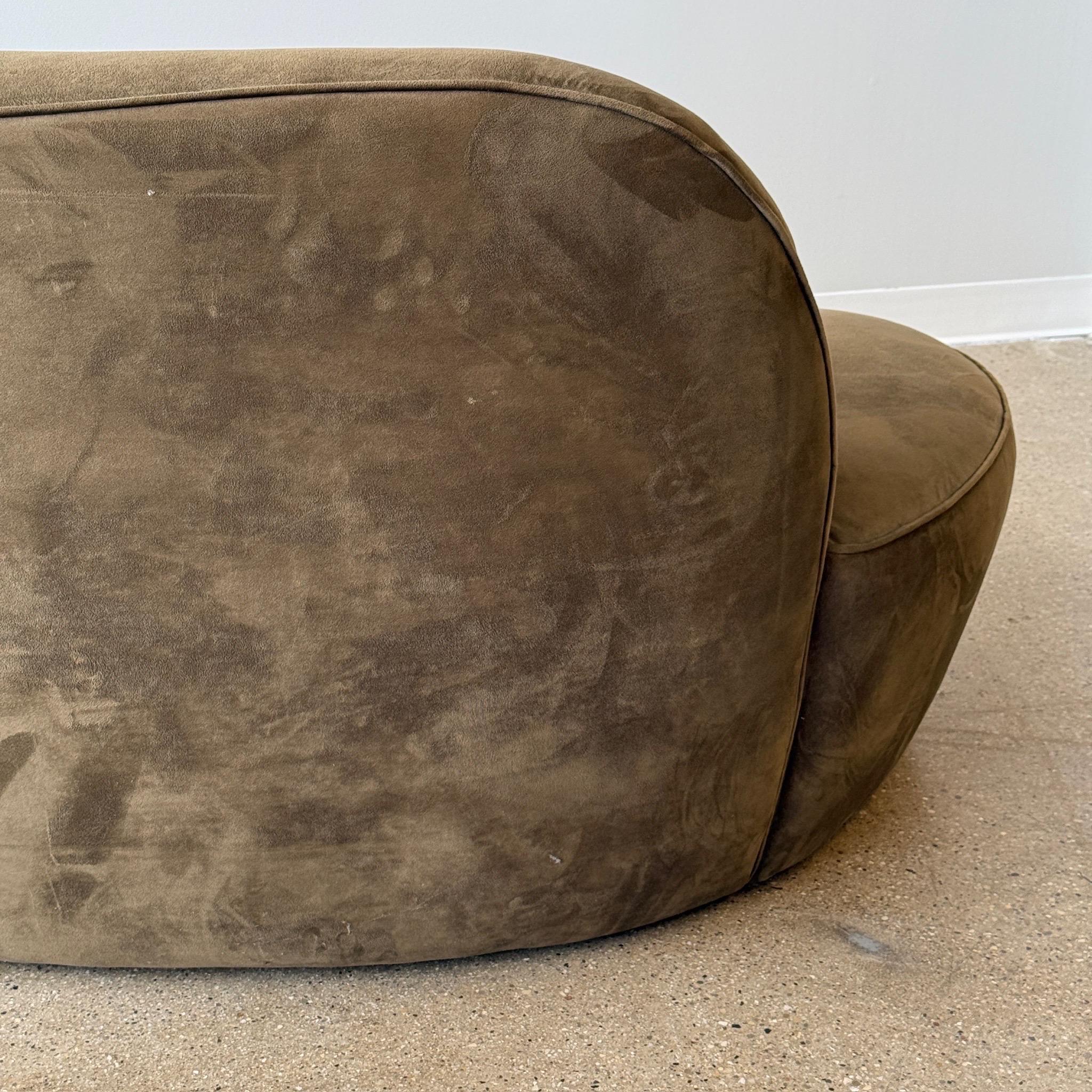Sofá Zoe de Vladimir Kagan para American Leather Tela en venta