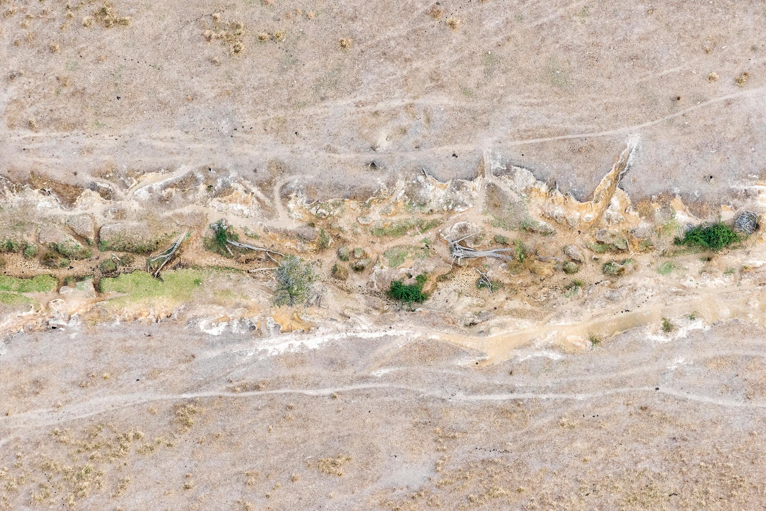 Zoe Wetherall Abstract Photograph - "Riverbed", Aerial Landscape Photograph