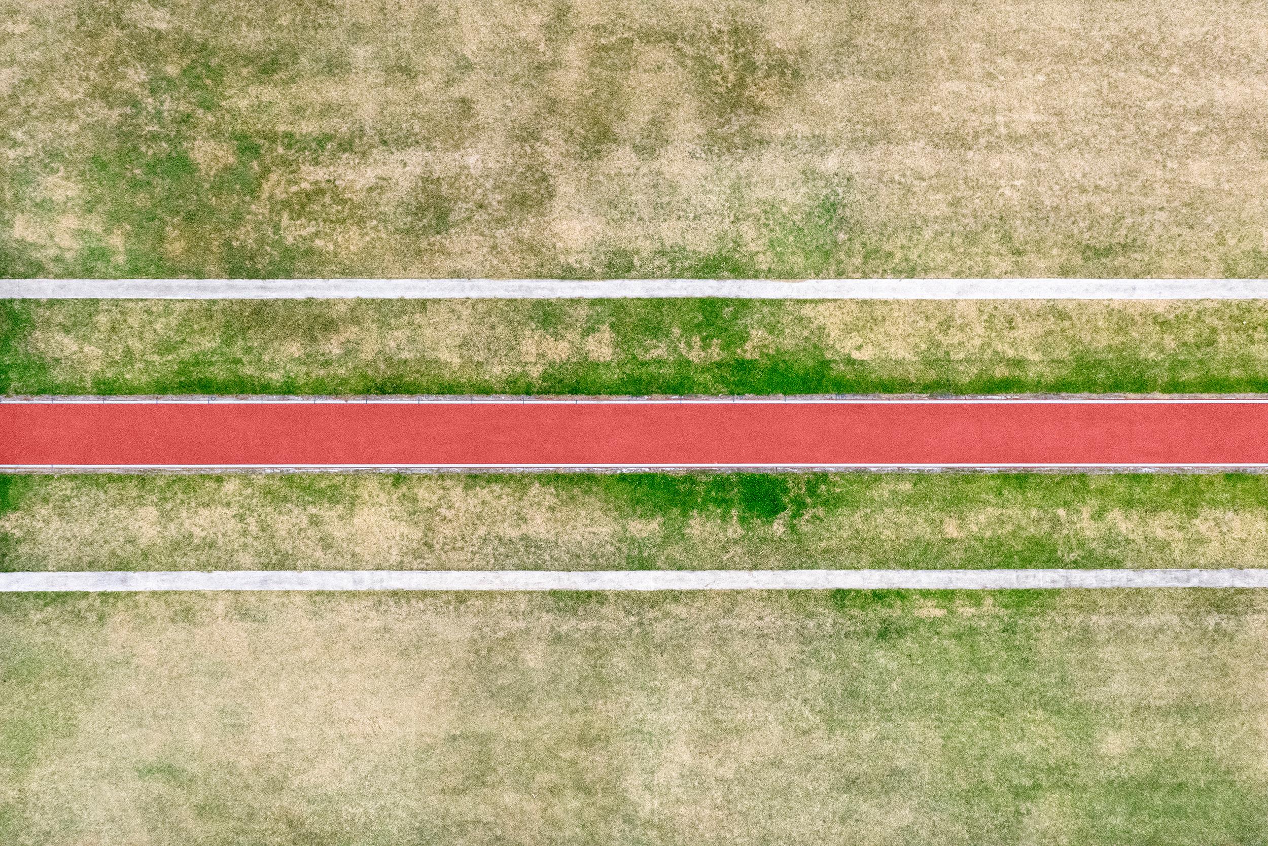 "Líneas de vía" Fotografía de paisaje minimalista contemporáneo a gran escala