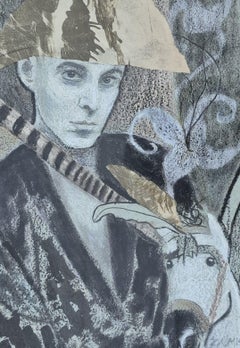 Un altro paese. Disegno a tecnica mista, Bianco e nero, Artista polacco