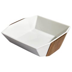 "Zōgan" Wooden Embedded Decorative Porcelain 'S' by Tamen