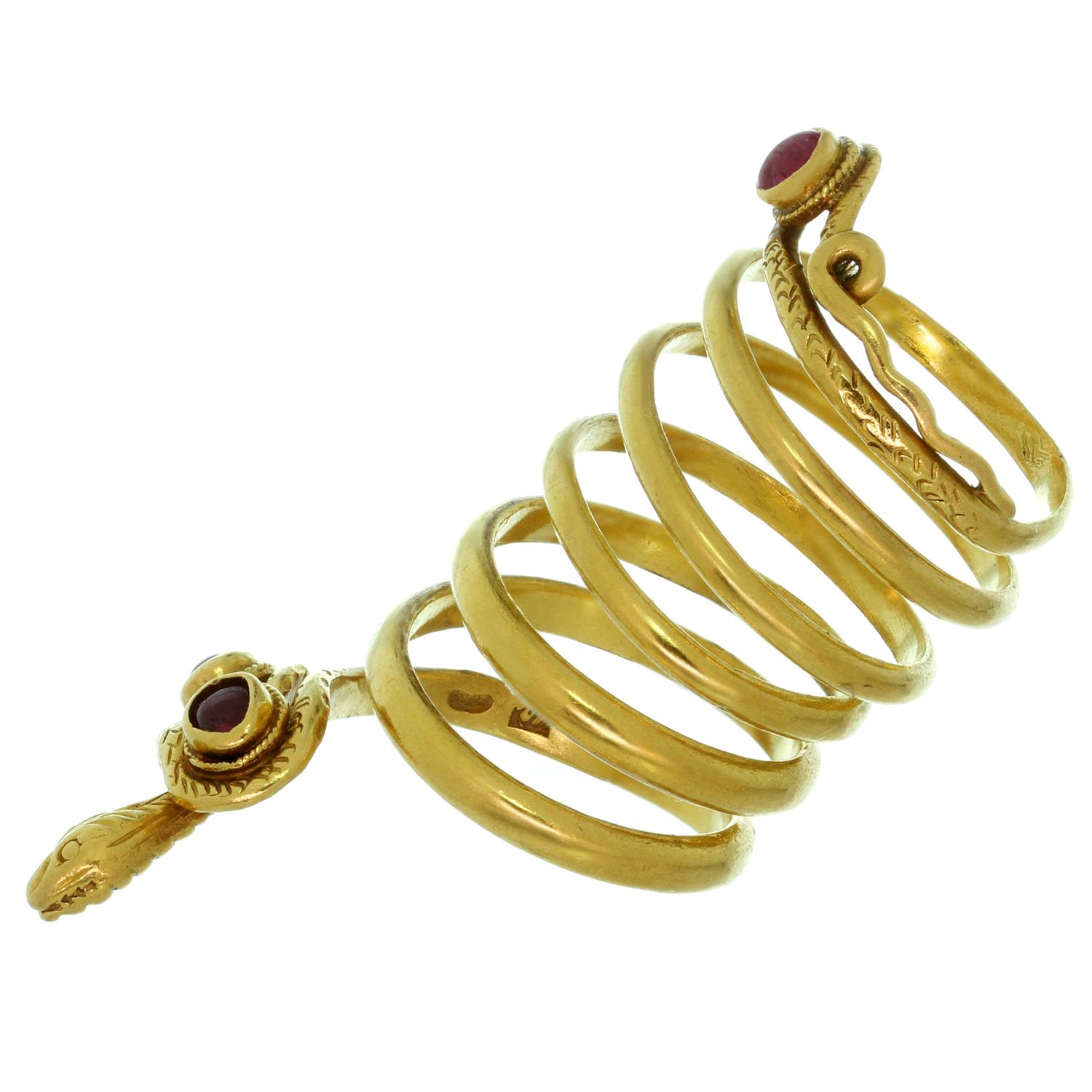 gold ring snake design