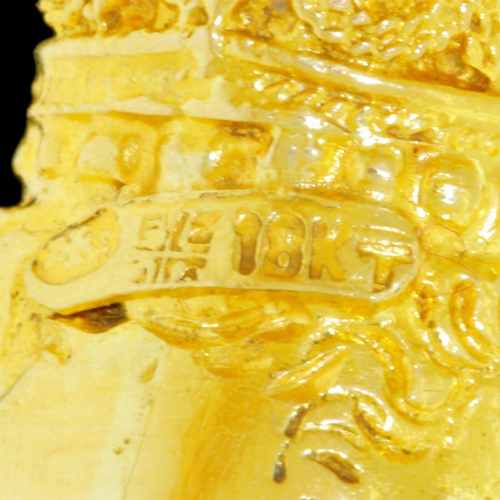 Zolotas 18 K Gold Chimera Lion Bangle Bracelet Sapphire Emerald Heritage 1969 3