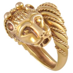 Zolotas 18K Yellow Gold Lion Ring