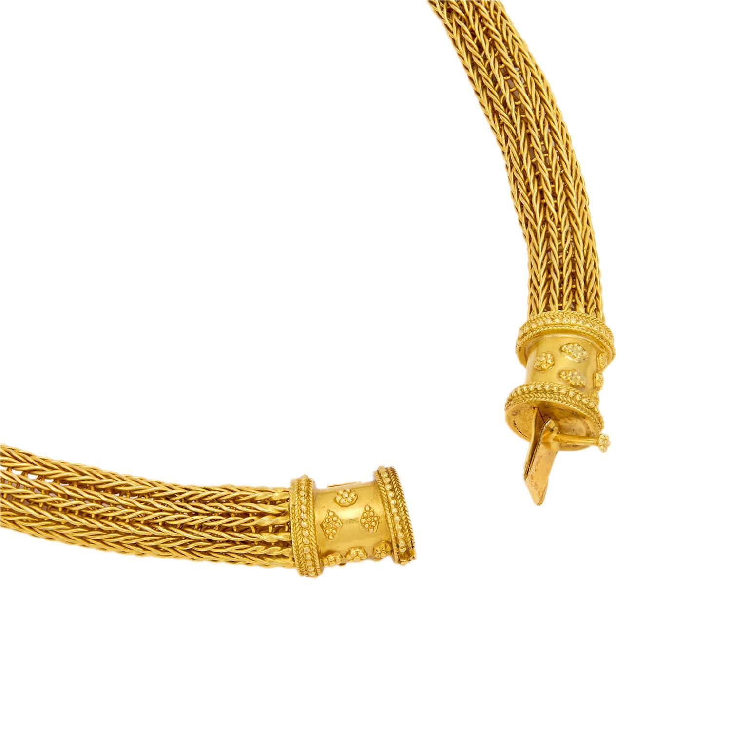 Modern Zolotas 18k yellow gold necklace