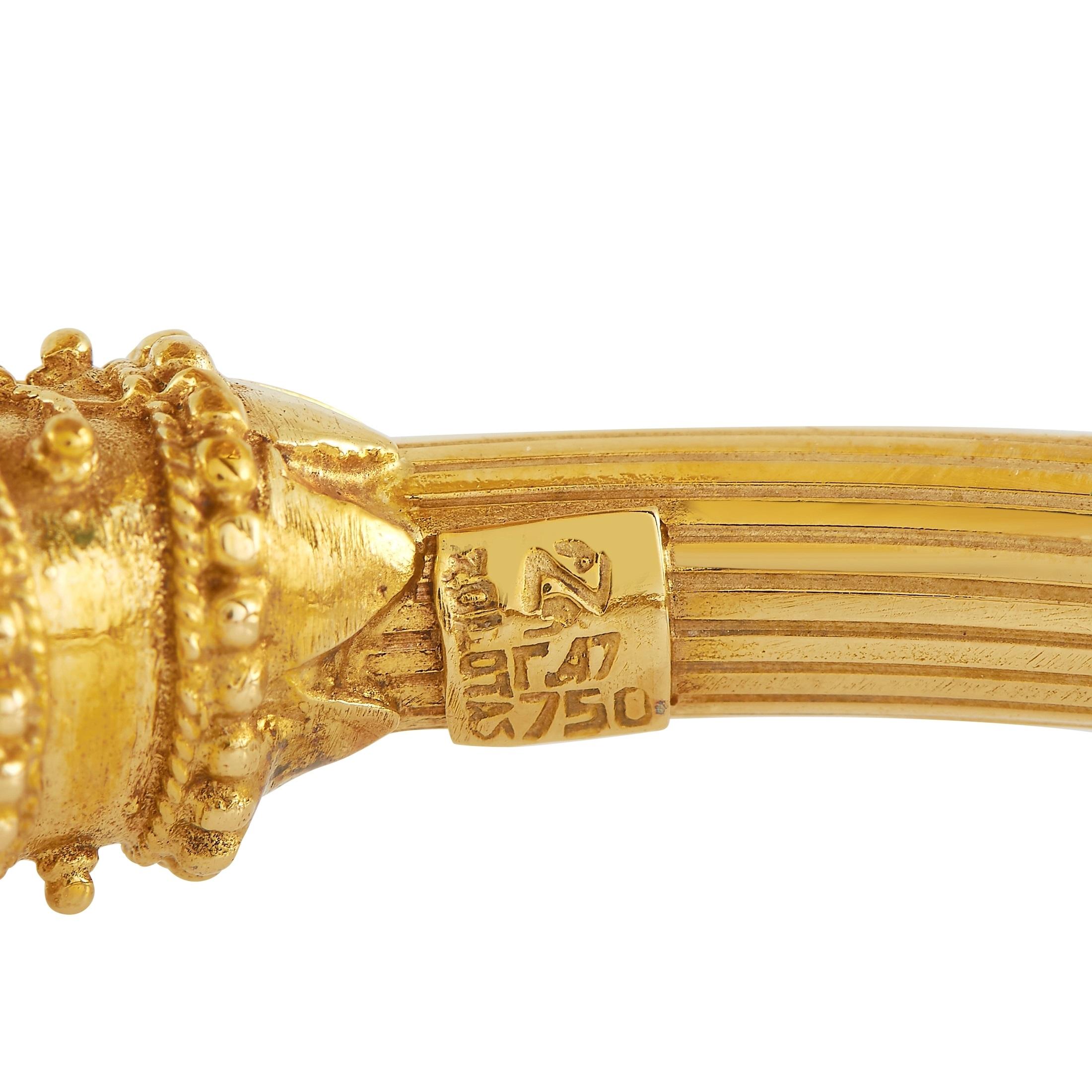 Women's Zolotas 18K Yellow Gold Panther Head Bracelet