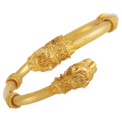 Zolotas 18K Yellow Gold Panther Head Bracelet