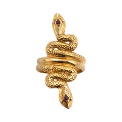 Zolotas 18kt Yellow Gold Snake Ring