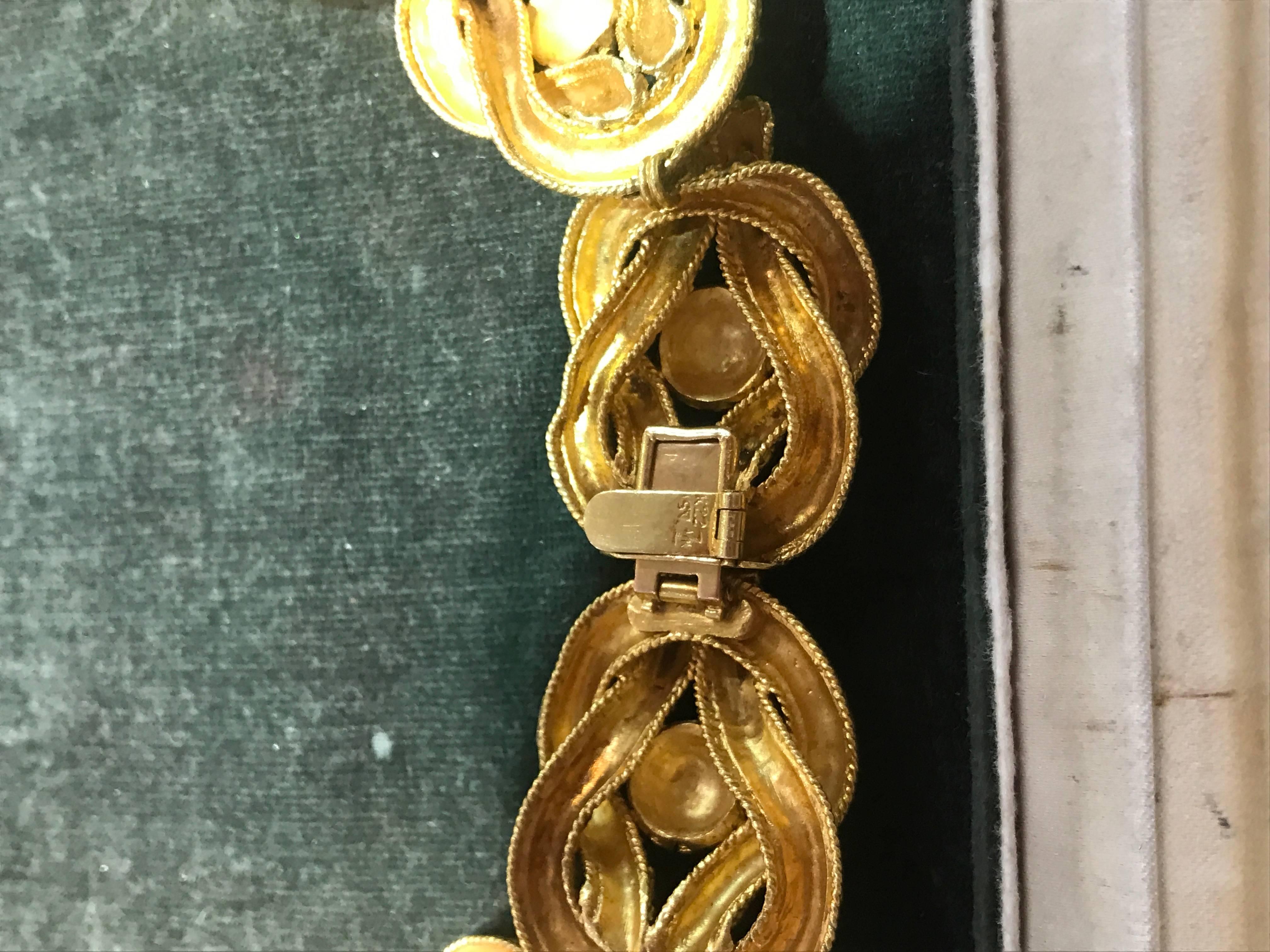 Women's or Men's Zolotas  22 Karat Gold Handcrafted Necklace in Original Box