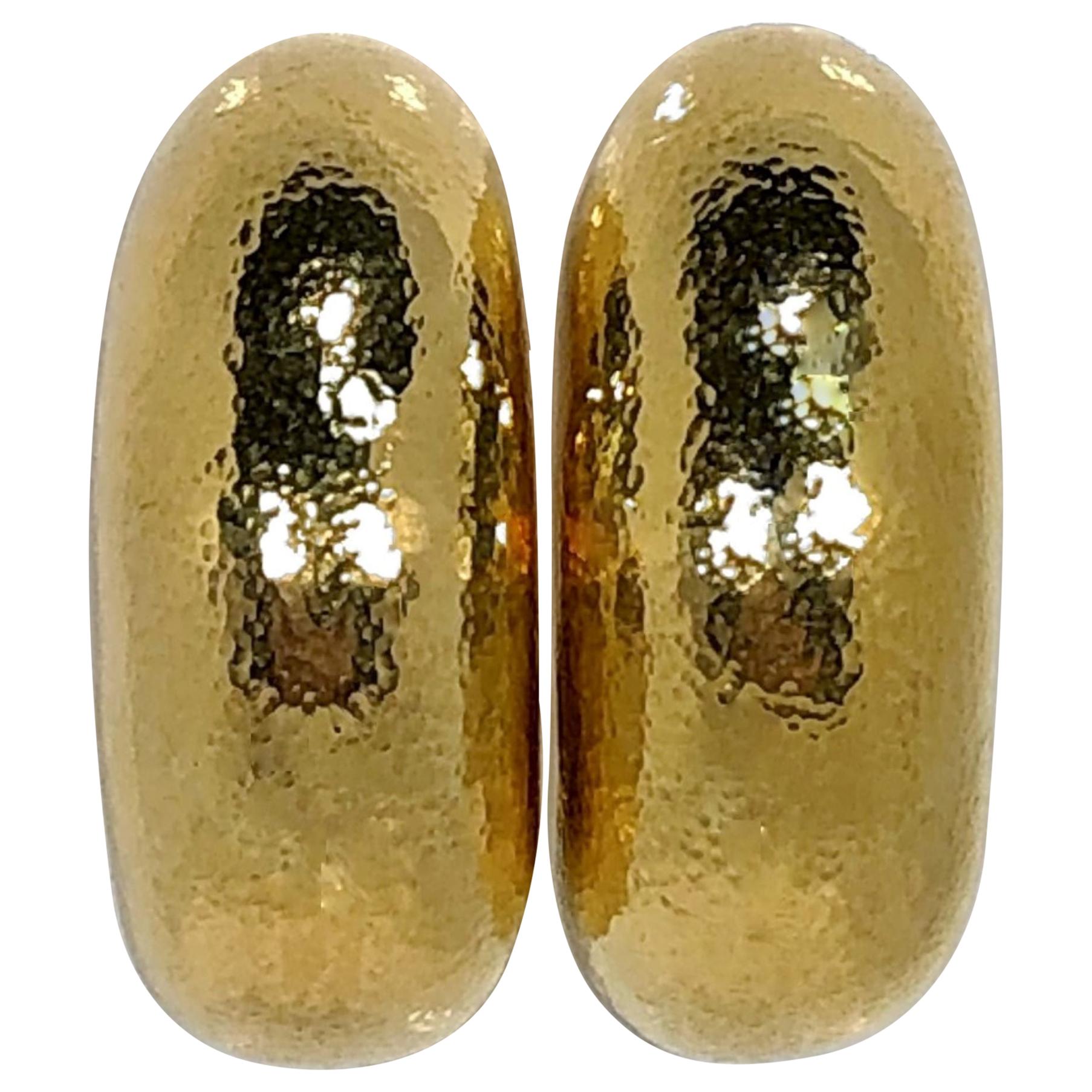 Zolotas 22 Karat Gold Hoop Earrings