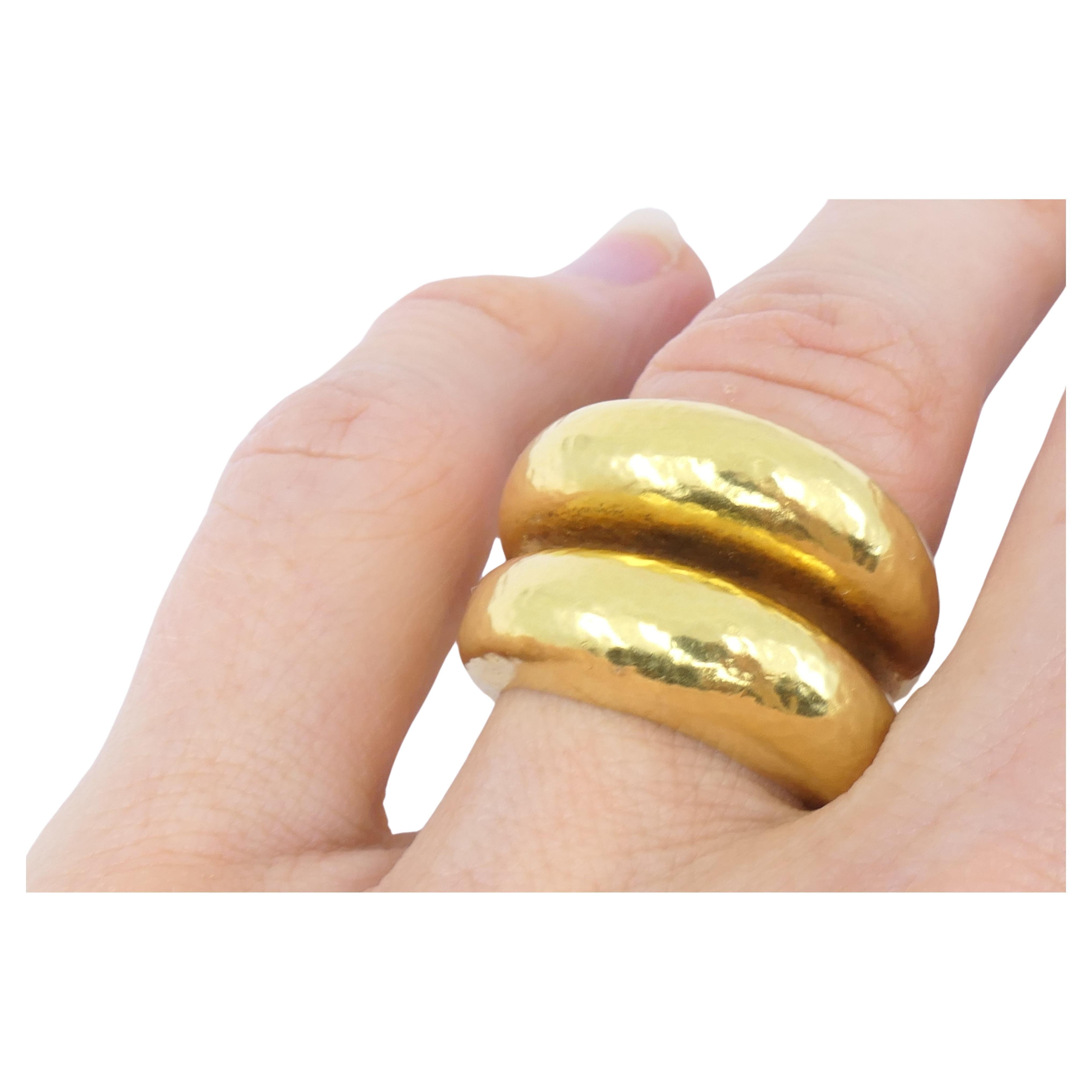 Zolotas 22k Gold Double Band Ring For Sale 7