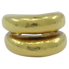 Zolotas Bague à double anneau en or 22k