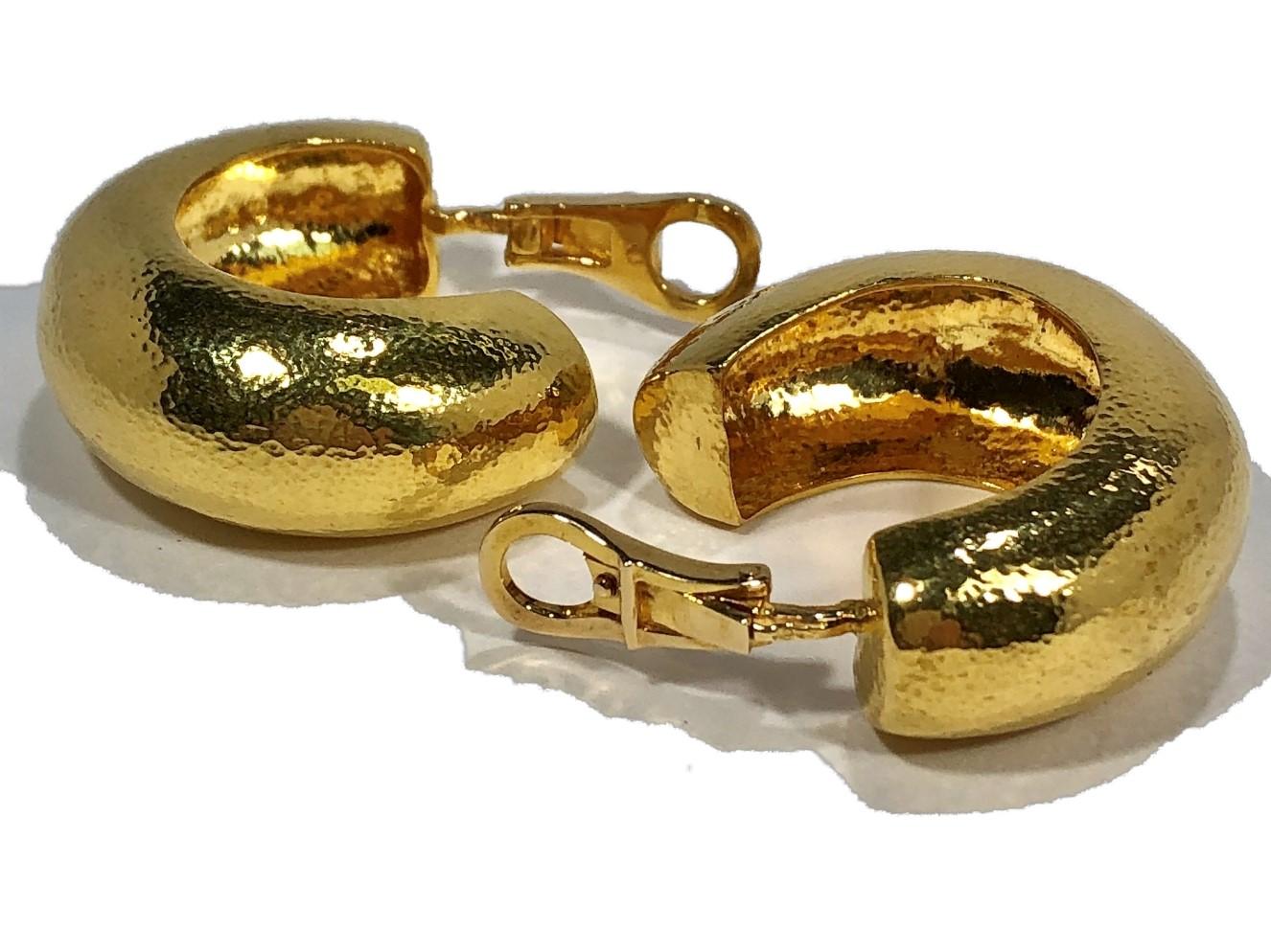 Zolotas 22 Karat Gold Hoop Earrings 1