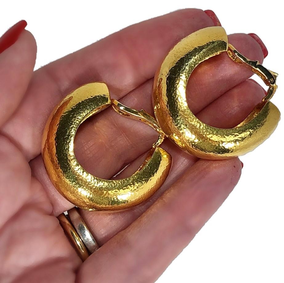 Zolotas 22 Karat Gold Hoop Earrings 2