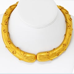Zolotas 22K Yellow Gold Collar Choker Necklace