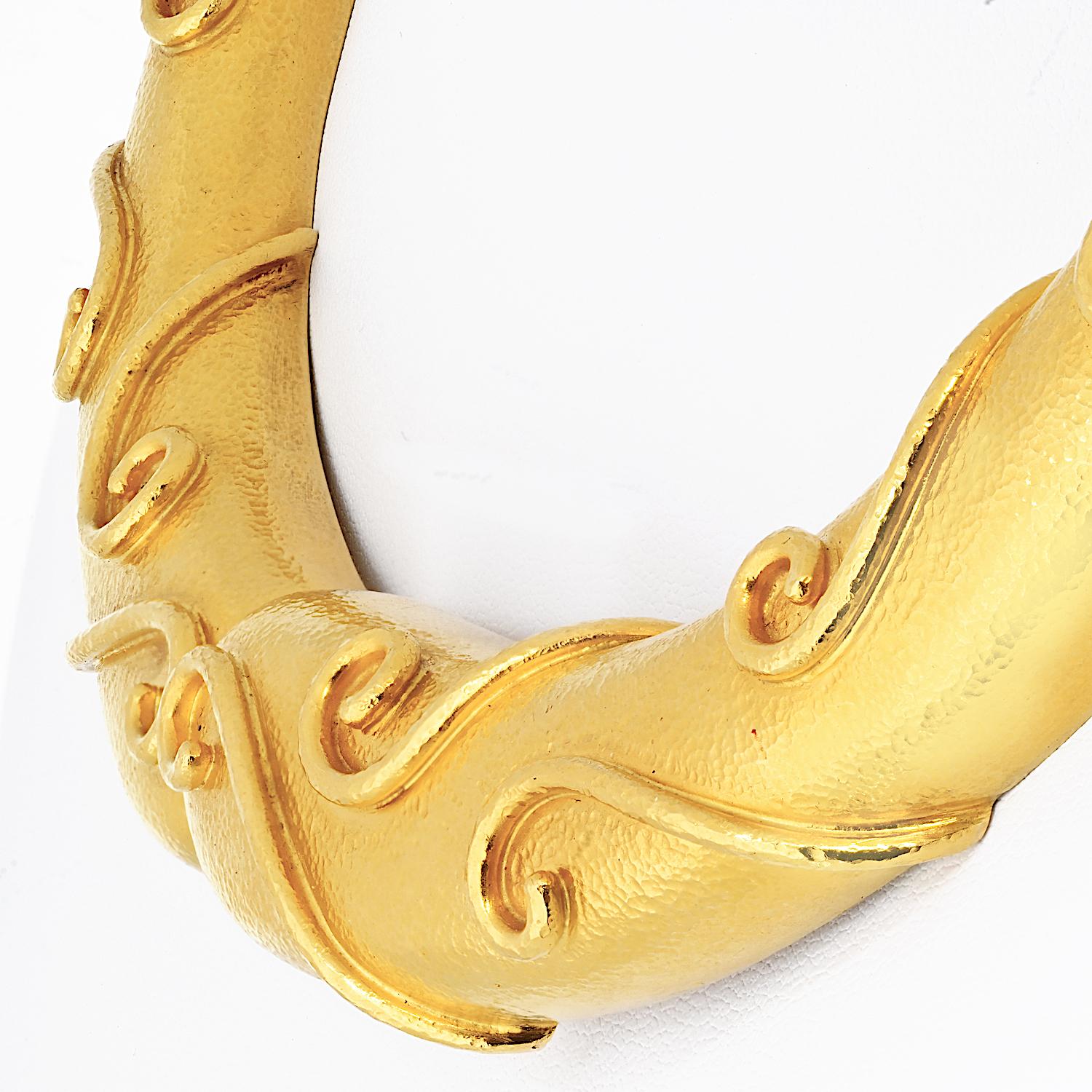 Women's Zolotas 22K Yellow Gold Collar Choker Necklace For Sale