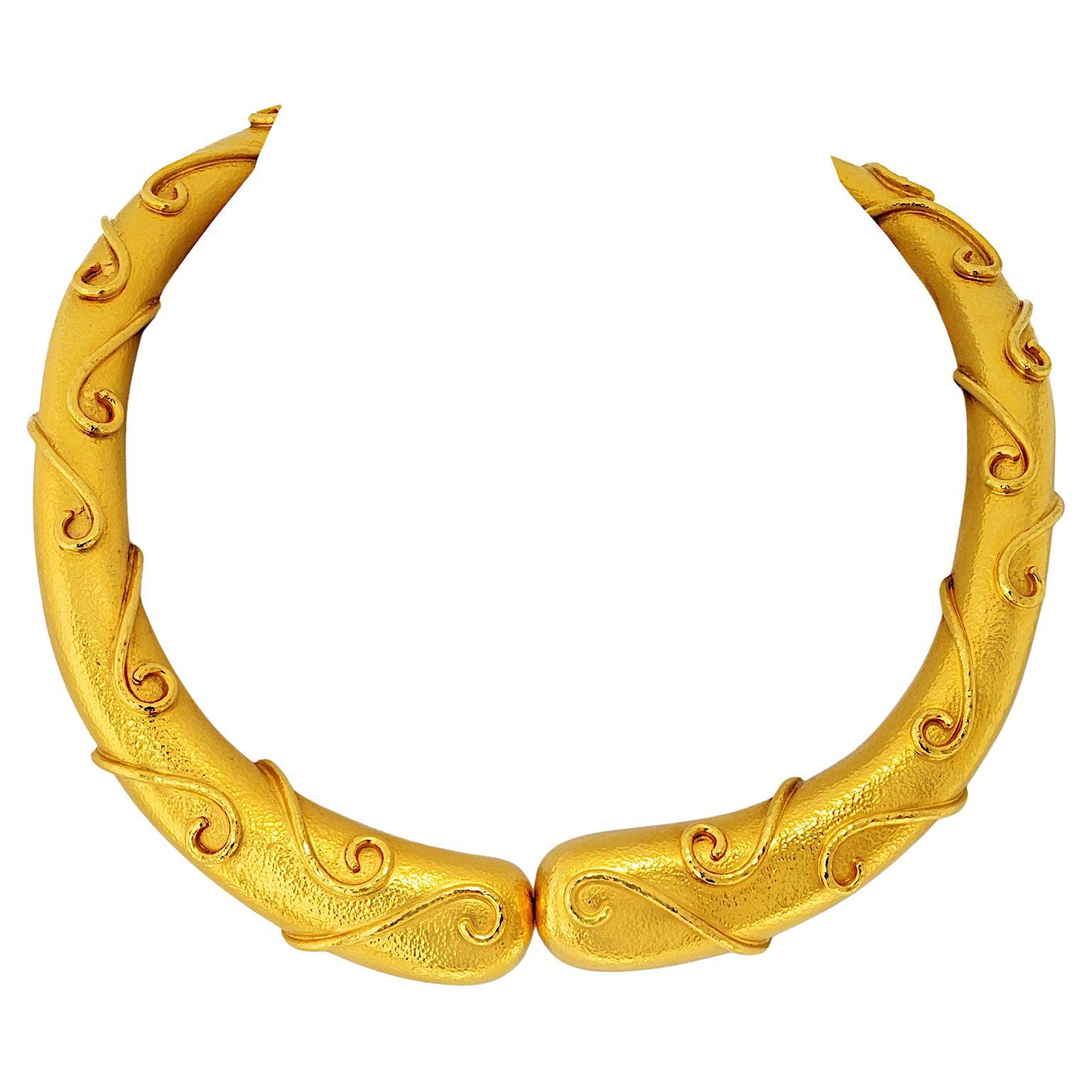 Zolotas 22K Yellow Gold Collar Choker Necklace