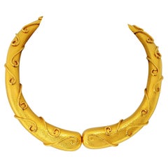 Zolotas 22K Yellow Gold Collar Choker Necklace