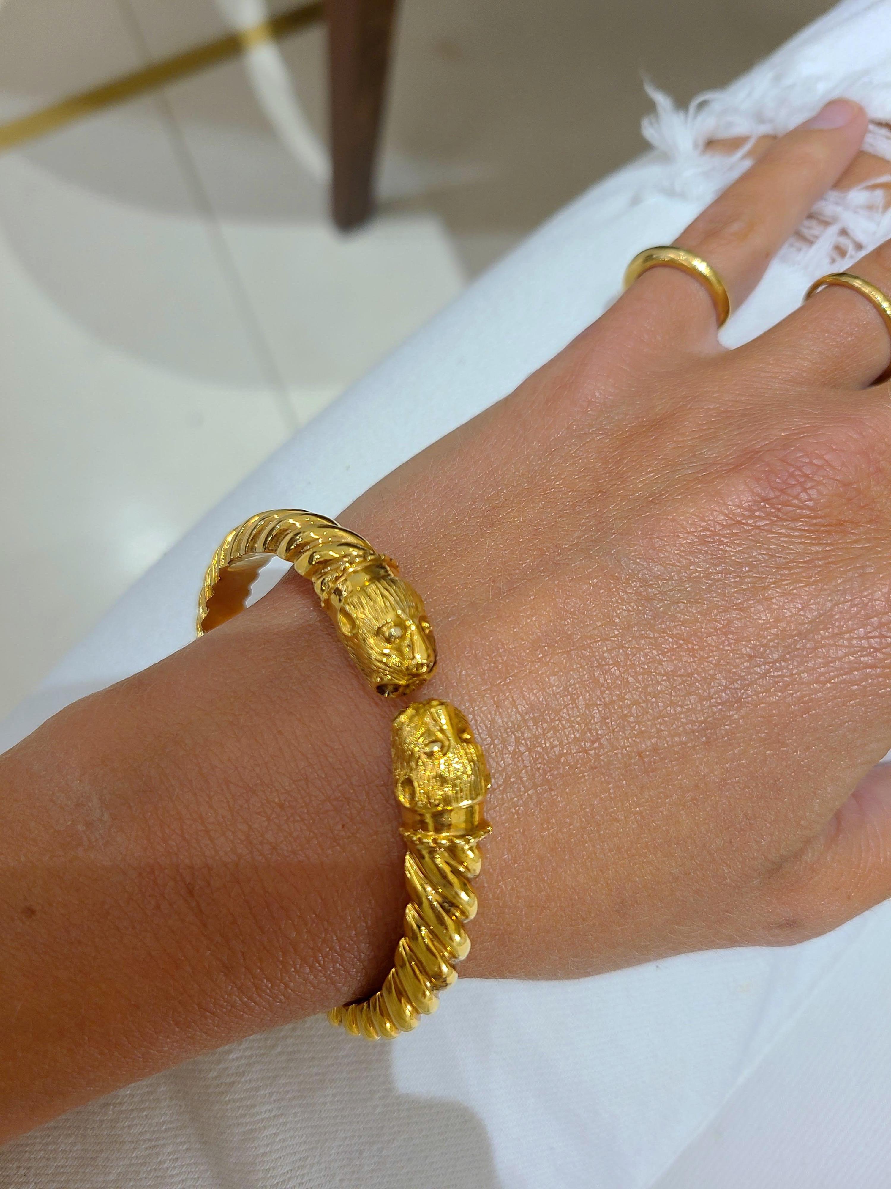 24 karat gold bangle bracelet